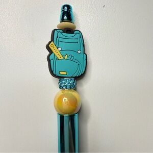 Handmade Backpack Beadable Pen + Mystery Stickers